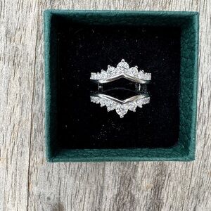 Triple Plated S925 Enhancer Ring Moissanite